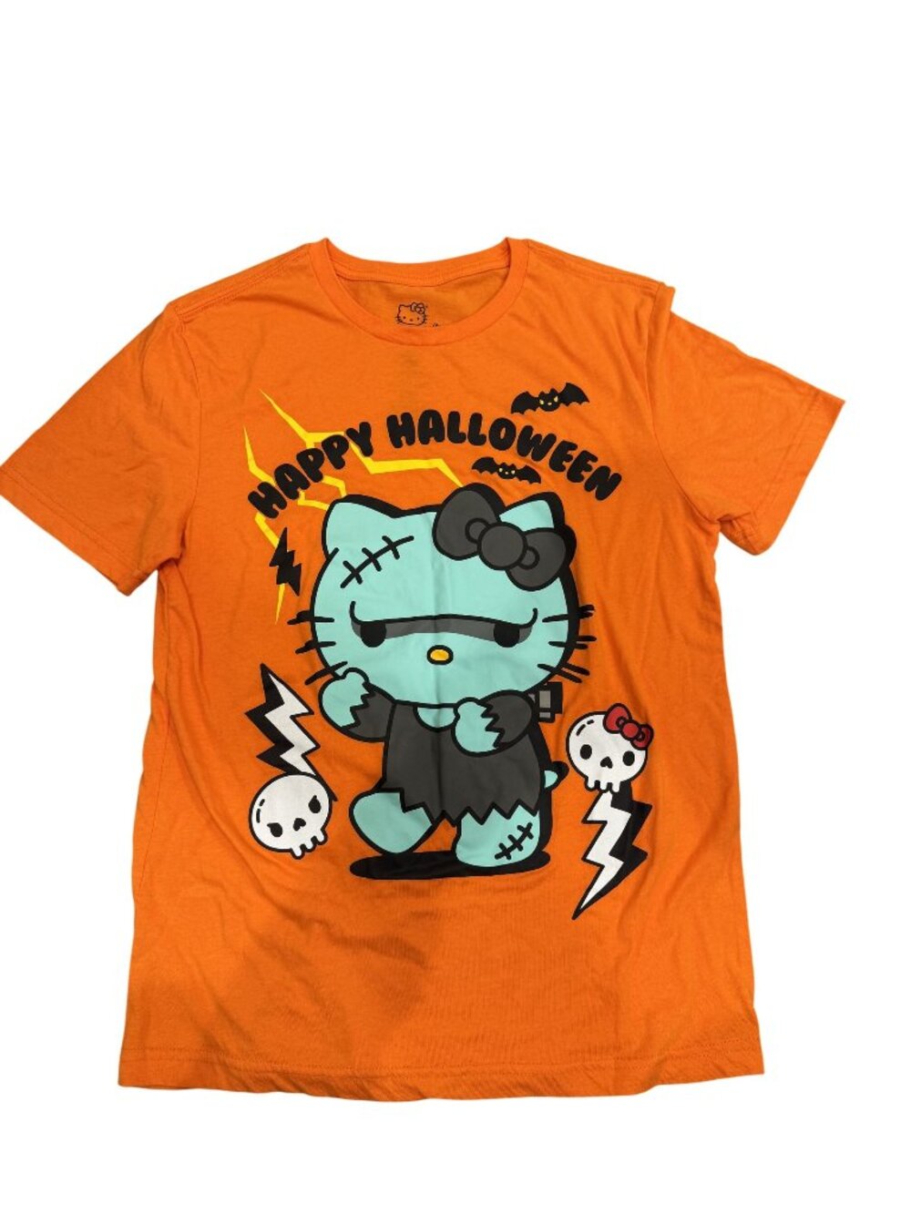 Hello Kitty Halloween T Shirt Frankenstein Kitty Orange Spooky Sanrio Small